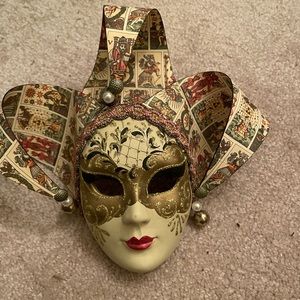 italian porcelain theater mask/jester